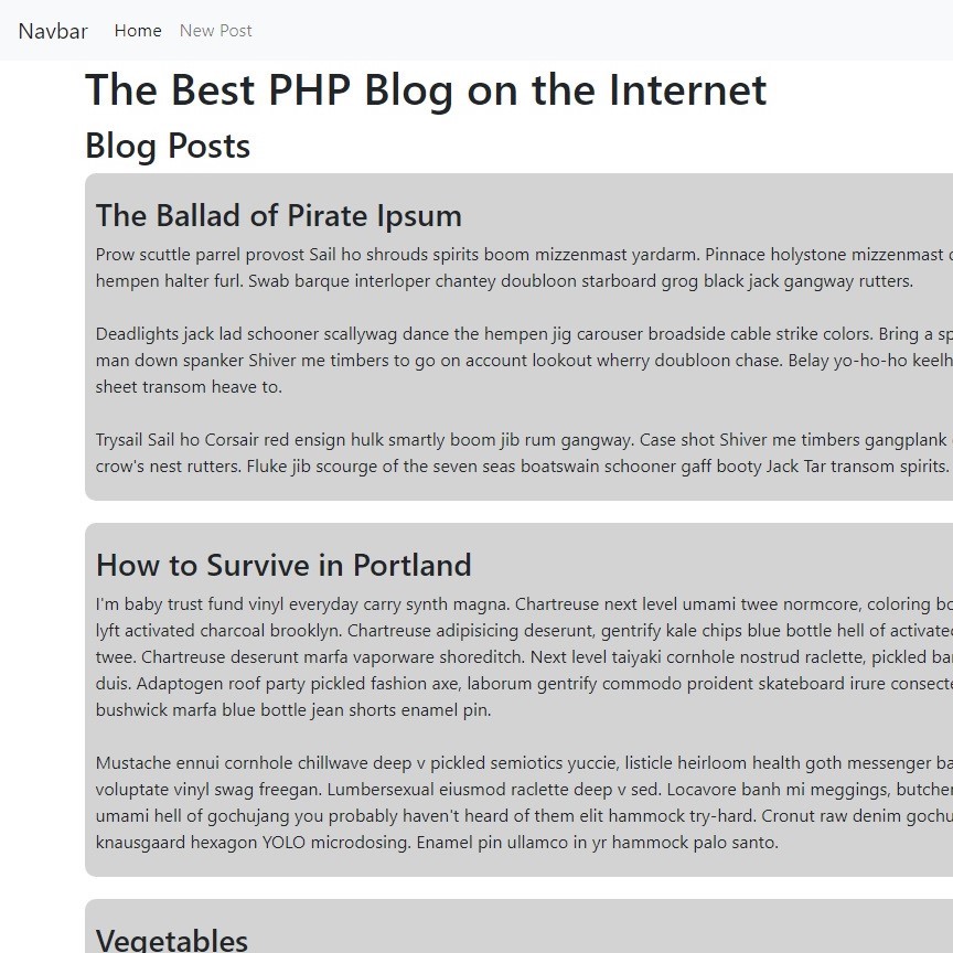 PHP blog.