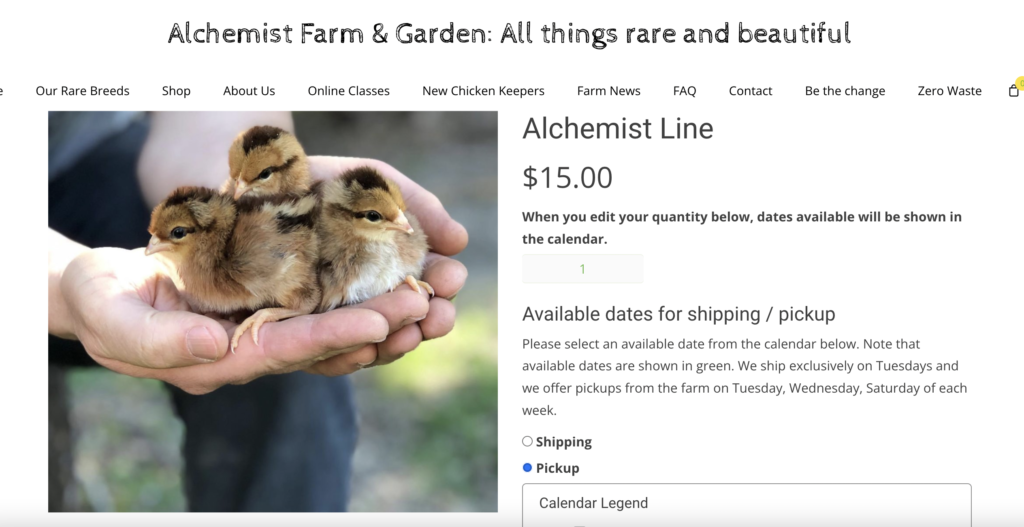 Alchemist Farm Custom JavaScript/PHP Calendar Widget Project ? Omar