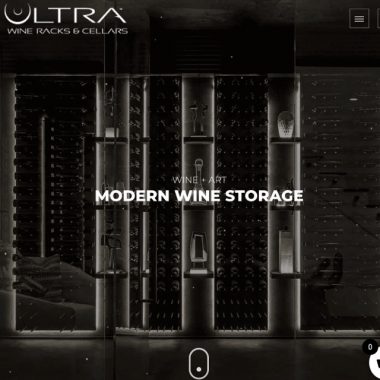 Ultra Wine Racks homepage screenshot