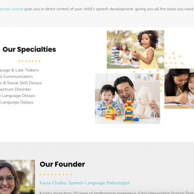 Screenshot of Walkie Talkie Speech Therapy homepage screenshot