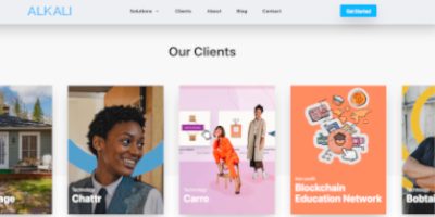 Screenshot Alkali homepage screenshot